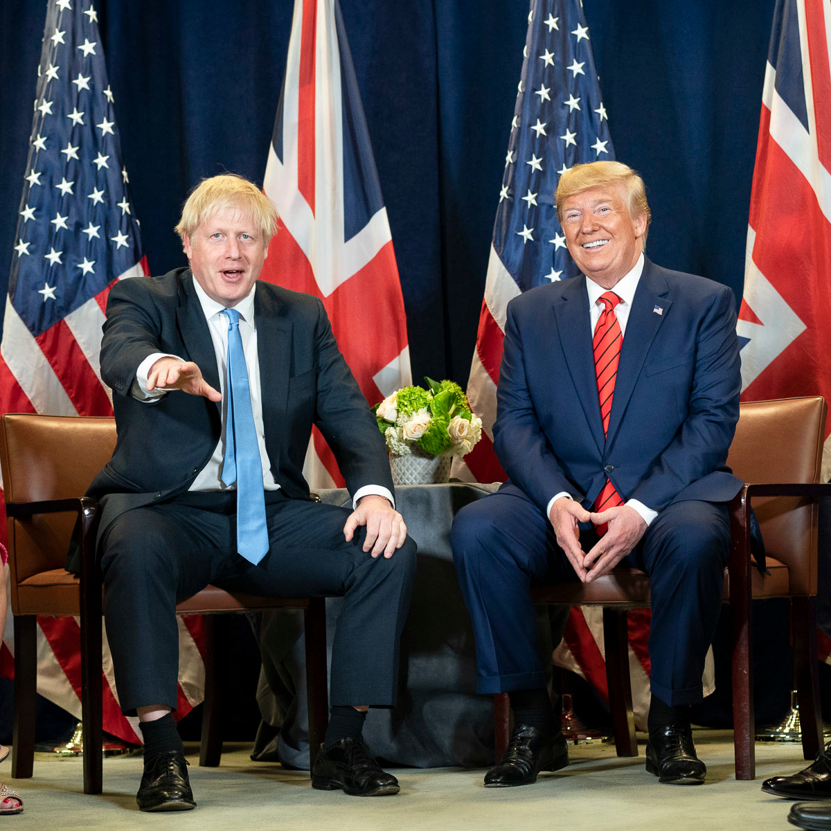 Former President Donald Trump with former PM Boris Johnson